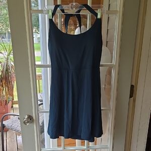 HALARA Navy Backless Dress